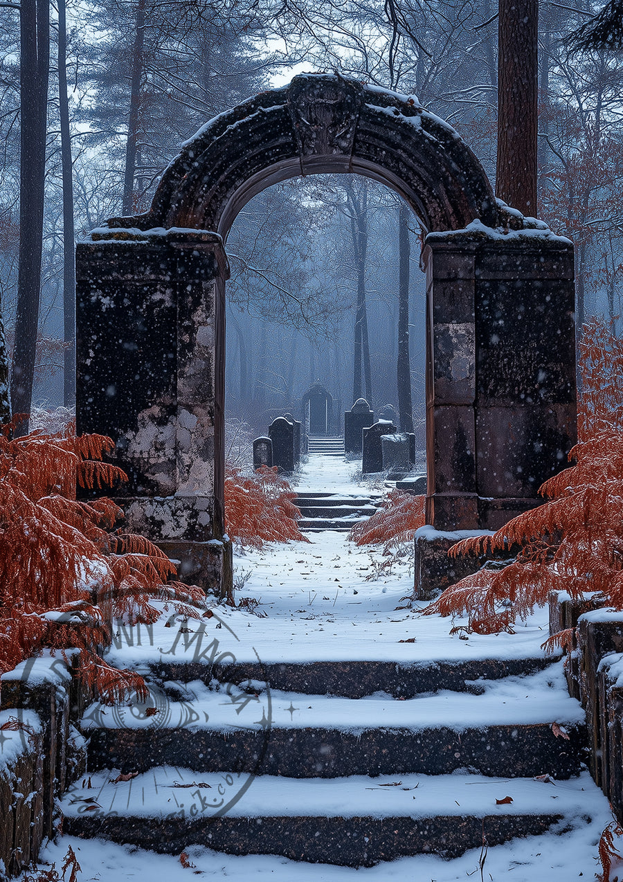 Snow Portal – Mystical Snow Landscape – Fantasy Winter Wall Art Print