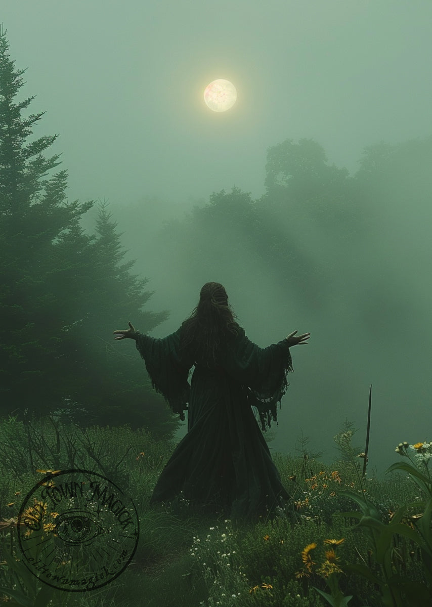 Spring Moon Ritual โ Witchcraft Lunar Ceremony Artwork โ Occult Gothic ...