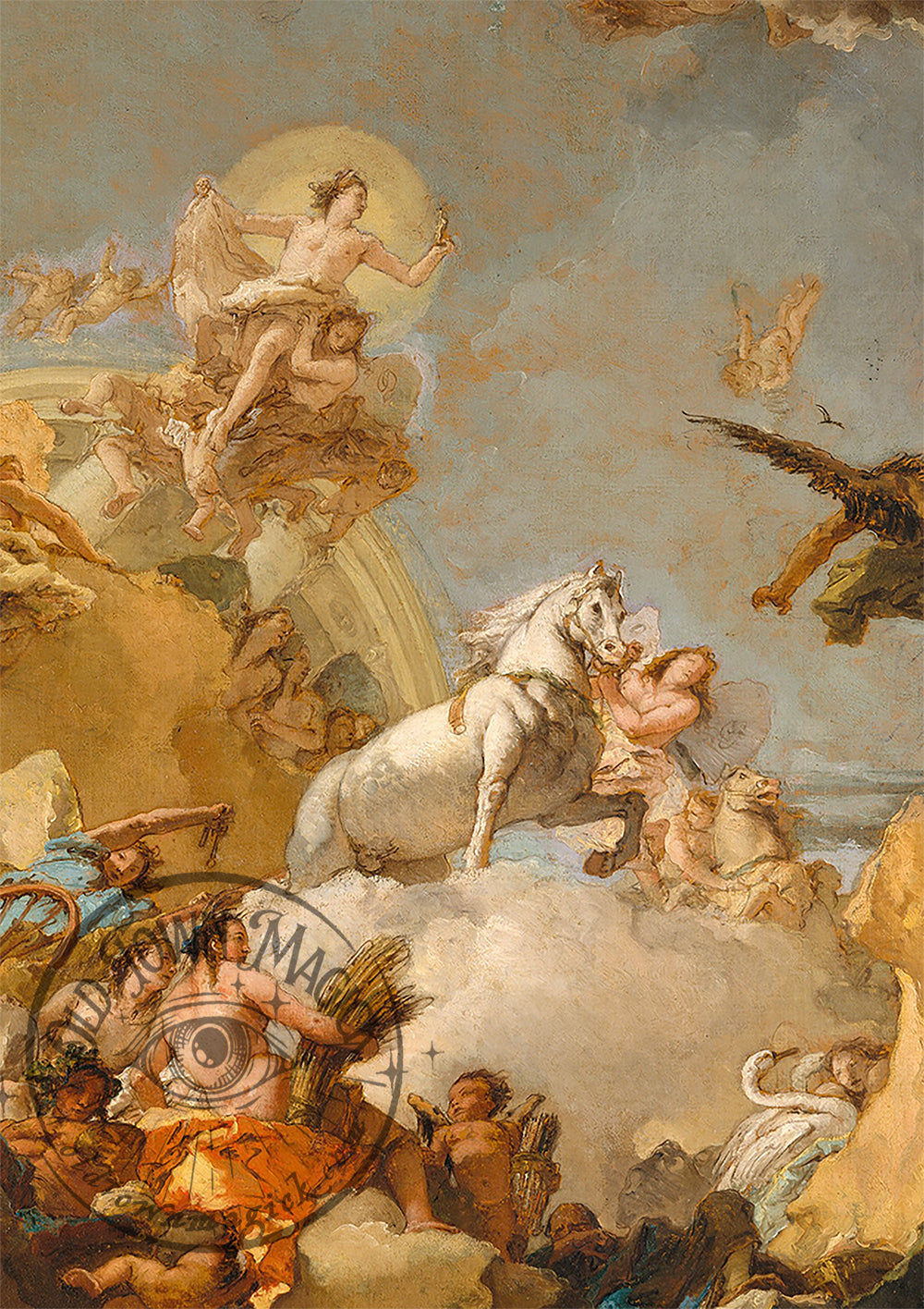 The Chariot of Aurora Detail – Classical Mythology Painting – Baroque Art Print