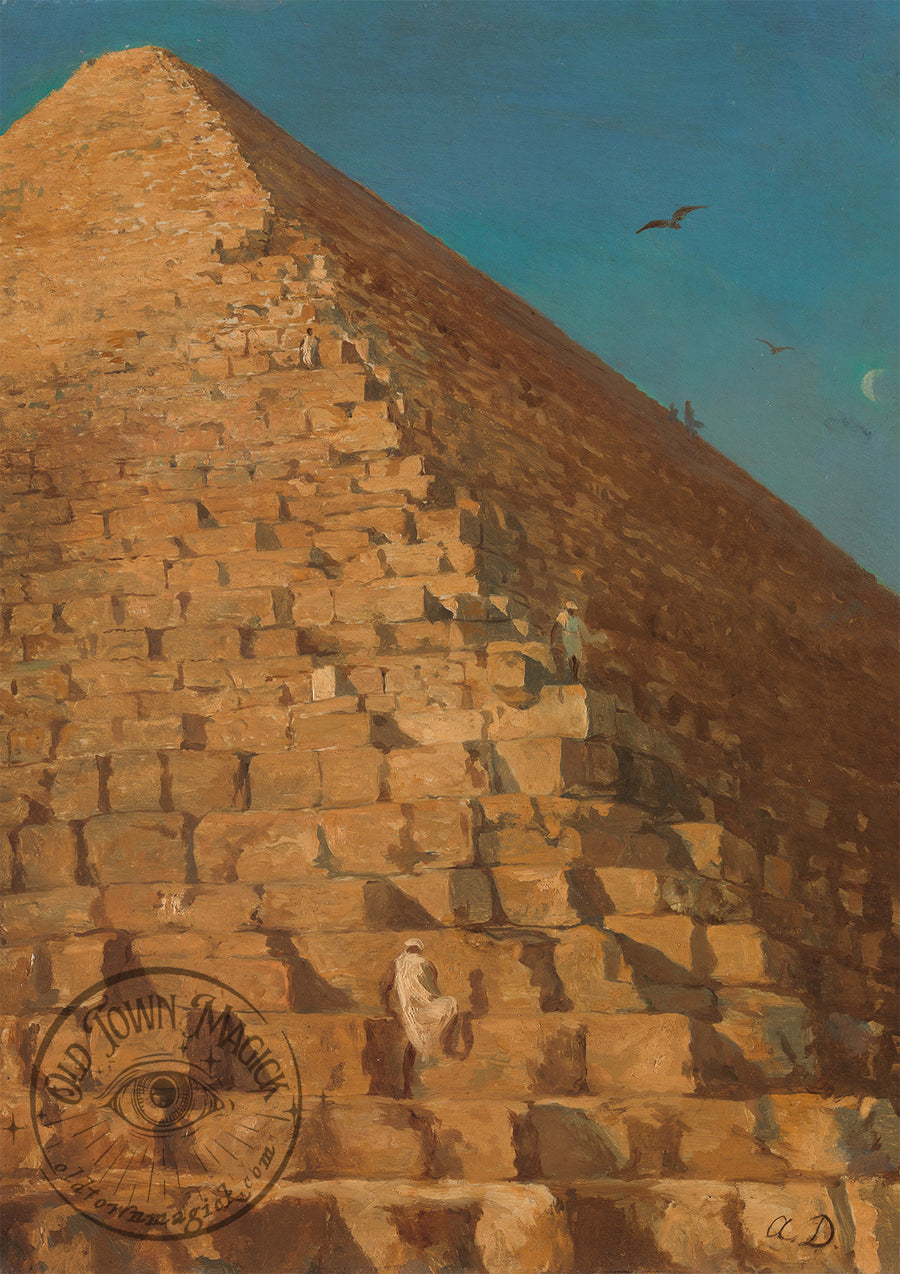 The Great Pyramid of Giza – Ancient Egypt Landscape – Historical Wall Art Print