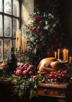Victorian Feast – Historical Banquet Scene – Classical Dining Wall Art Print