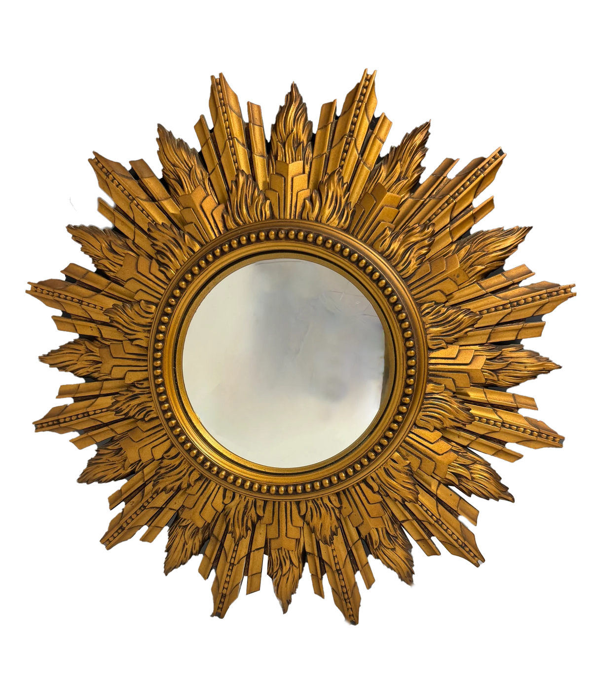 Vintage Convex Sunburst Mirror – Baroque Style Wall Mirror - Old Town Magick