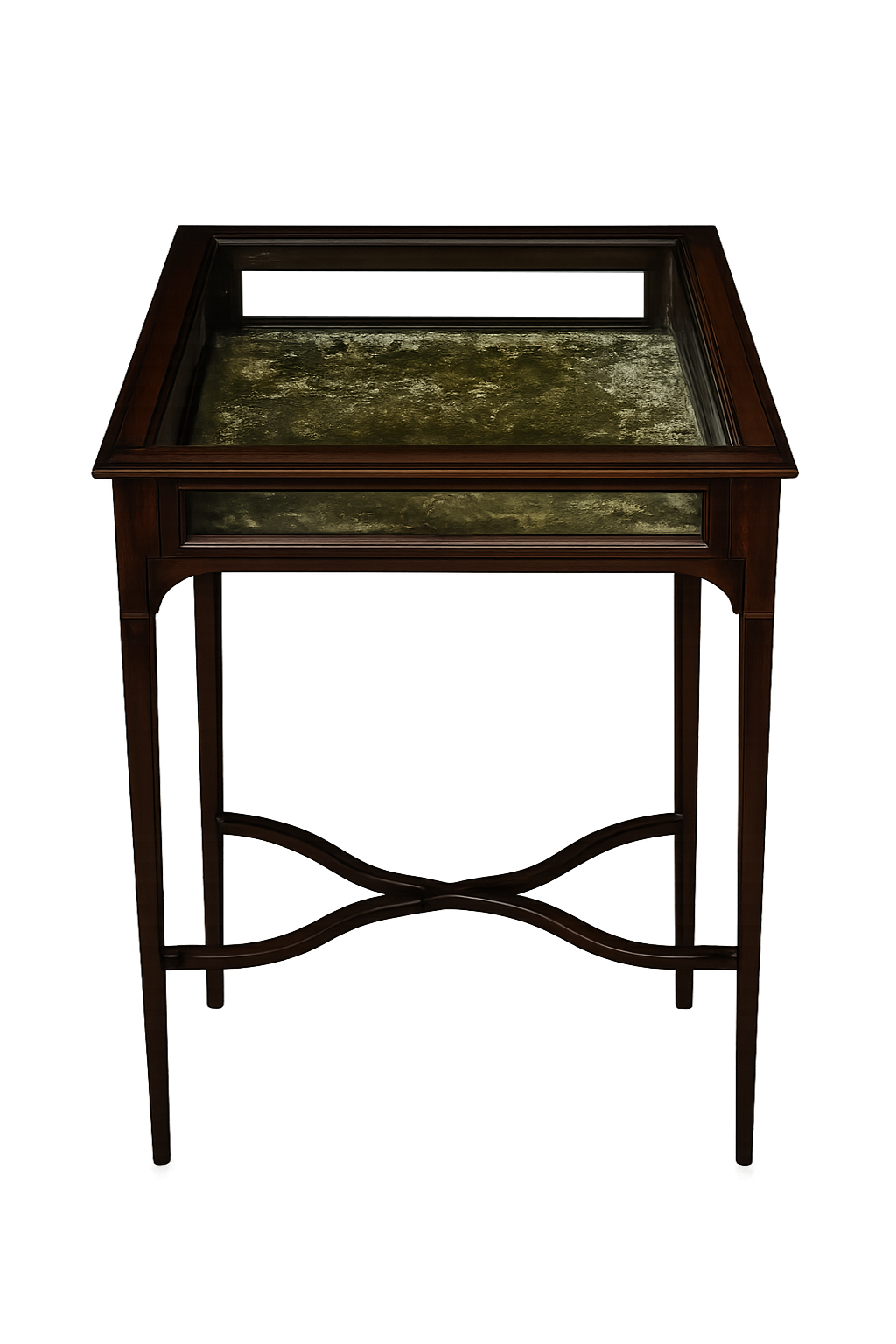 Antique Style Vitrine Curiosity Display Table – Glass Collector Display Cabinet - Old Town Magick