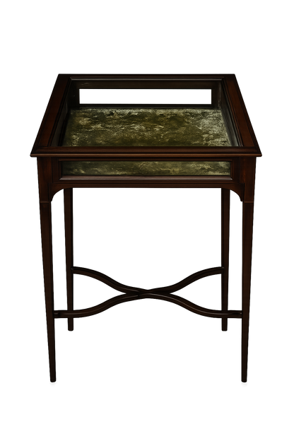 Antique Style Vitrine Curiosity Display Table – Glass Collector Display Cabinet - Old Town Magick