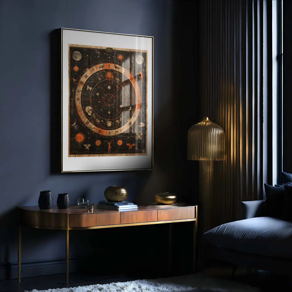 ’Astrology Chart’ Occult Esoteric Wall Art Print