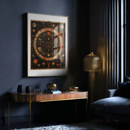 ’Astrology Chart’ Occult Esoteric Wall Art Print