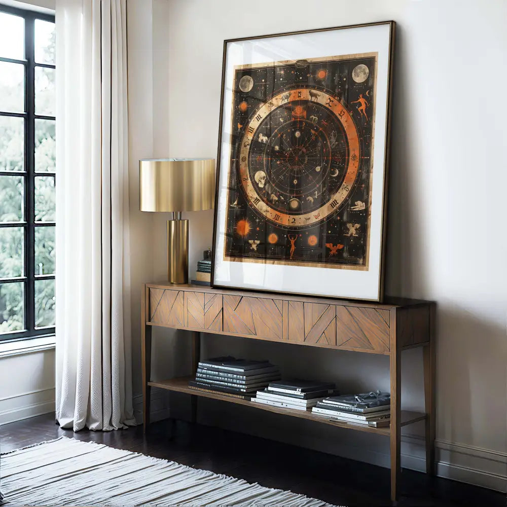 ’Astrology Chart’ Occult Esoteric Wall Art Print