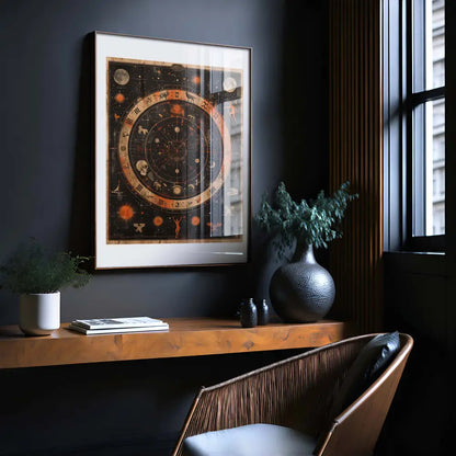 ’Astrology Chart’ Occult Esoteric Wall Art Print