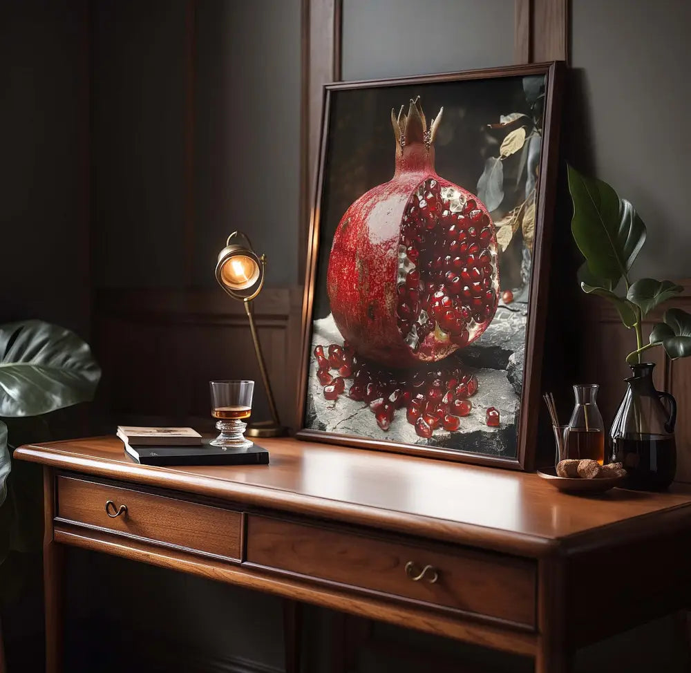 Bejewelled Pomegrante Occult Esoteric Wall Art Print