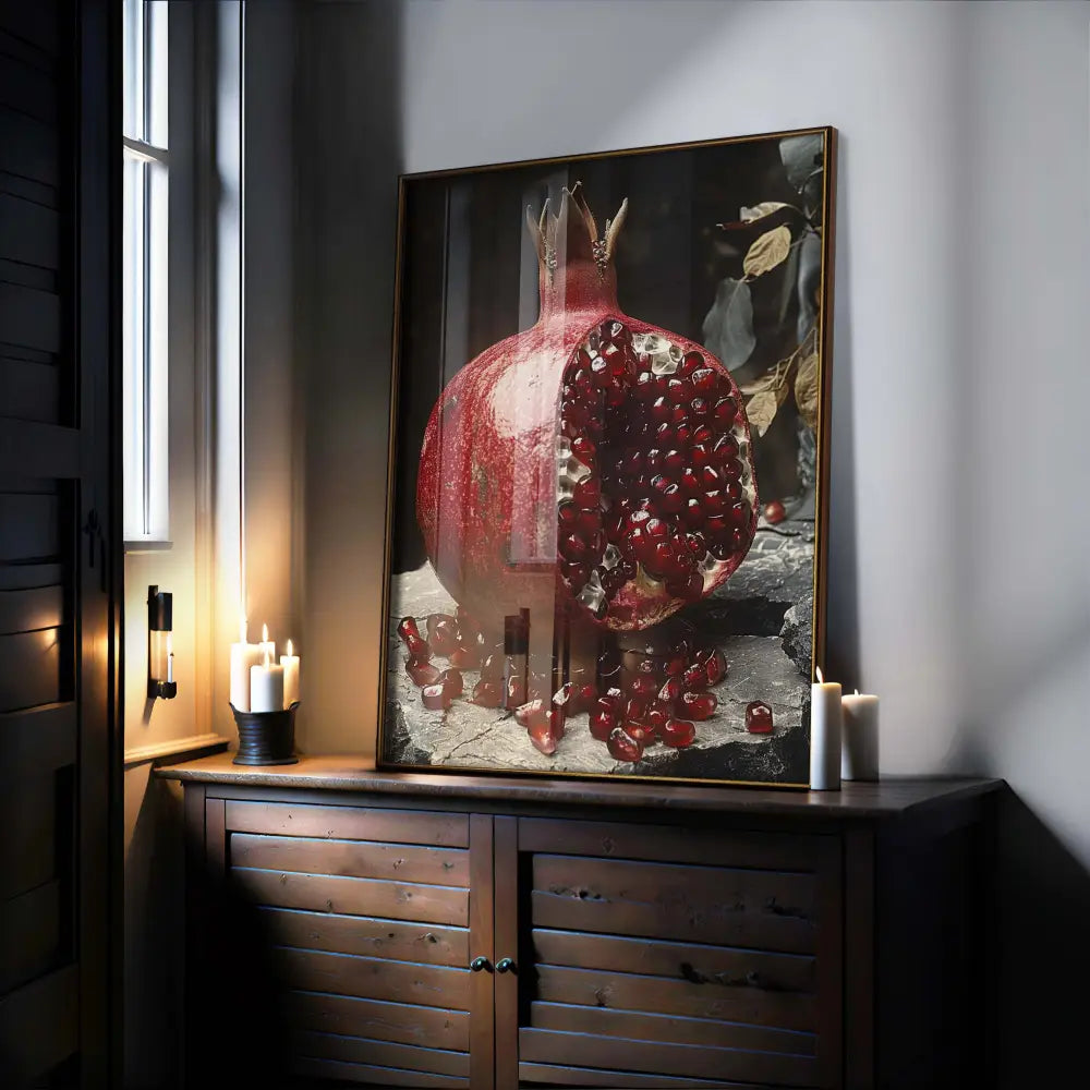 Bejewelled Pomegrante Occult Esoteric Wall Art Print