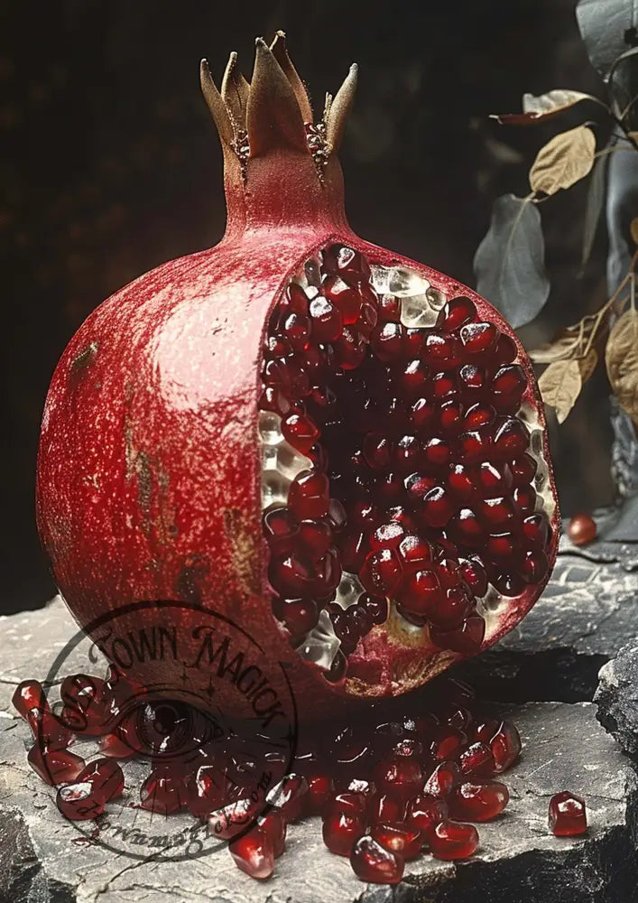 Bejewelled Pomegrante Occult Esoteric Wall Art Print