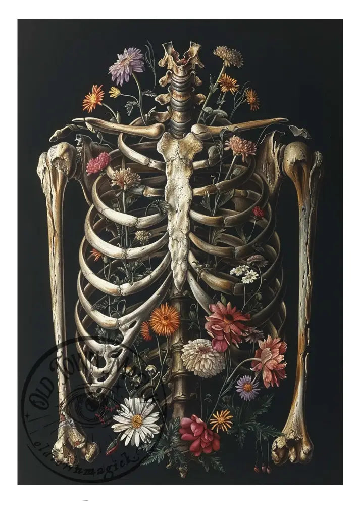 Between Two Lungs – Anatomical Occult Illustration – Dark Academia Wall Art Print