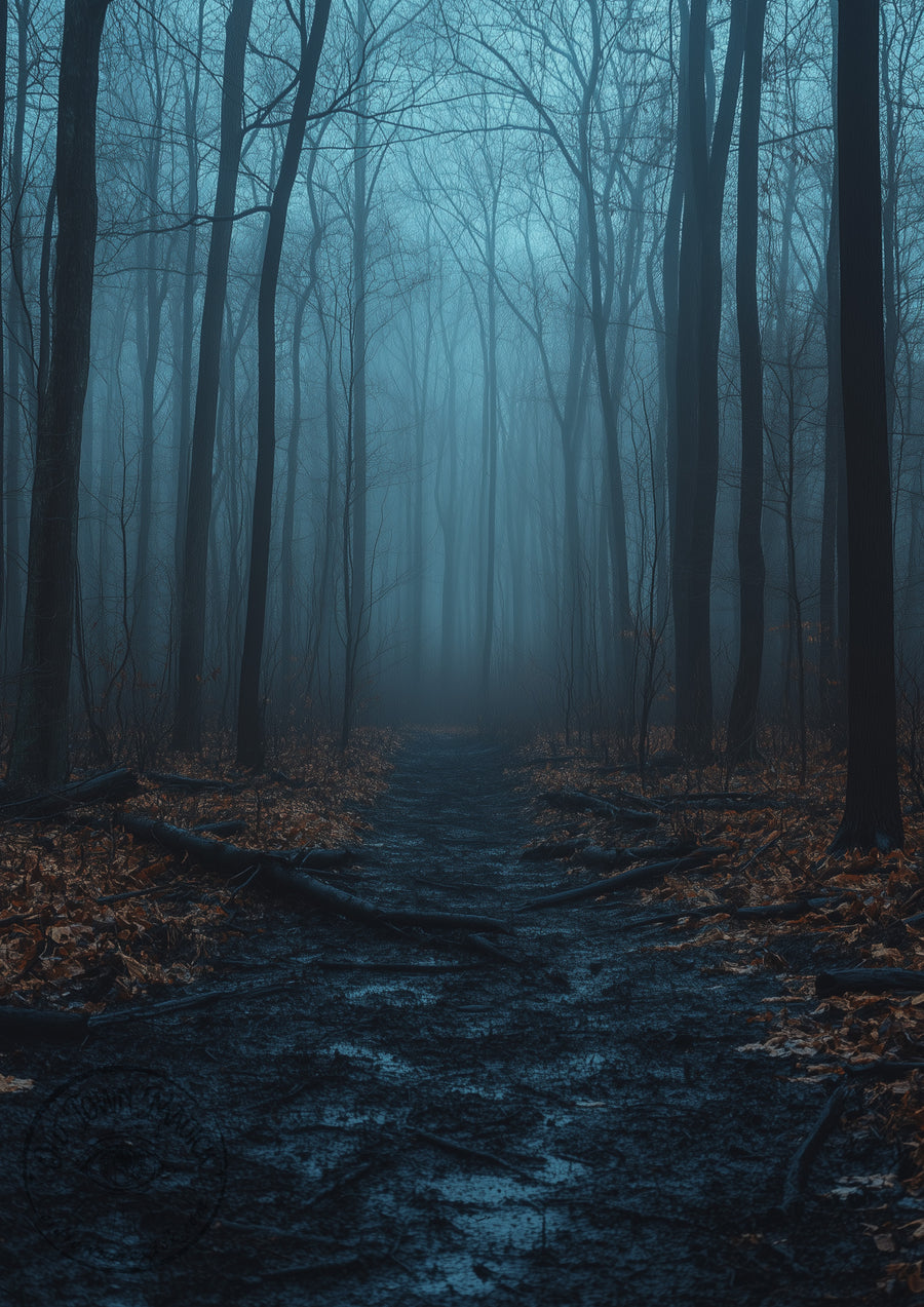 Dark Woods – Atmospheric Forest Landscape – Gothic Nature Wall Art Print