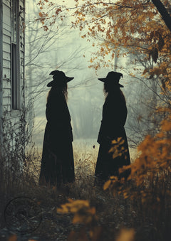 Secret Meeting – Mysterious Night Gathering Scene – Gothic Storytelling Wall Art Print
