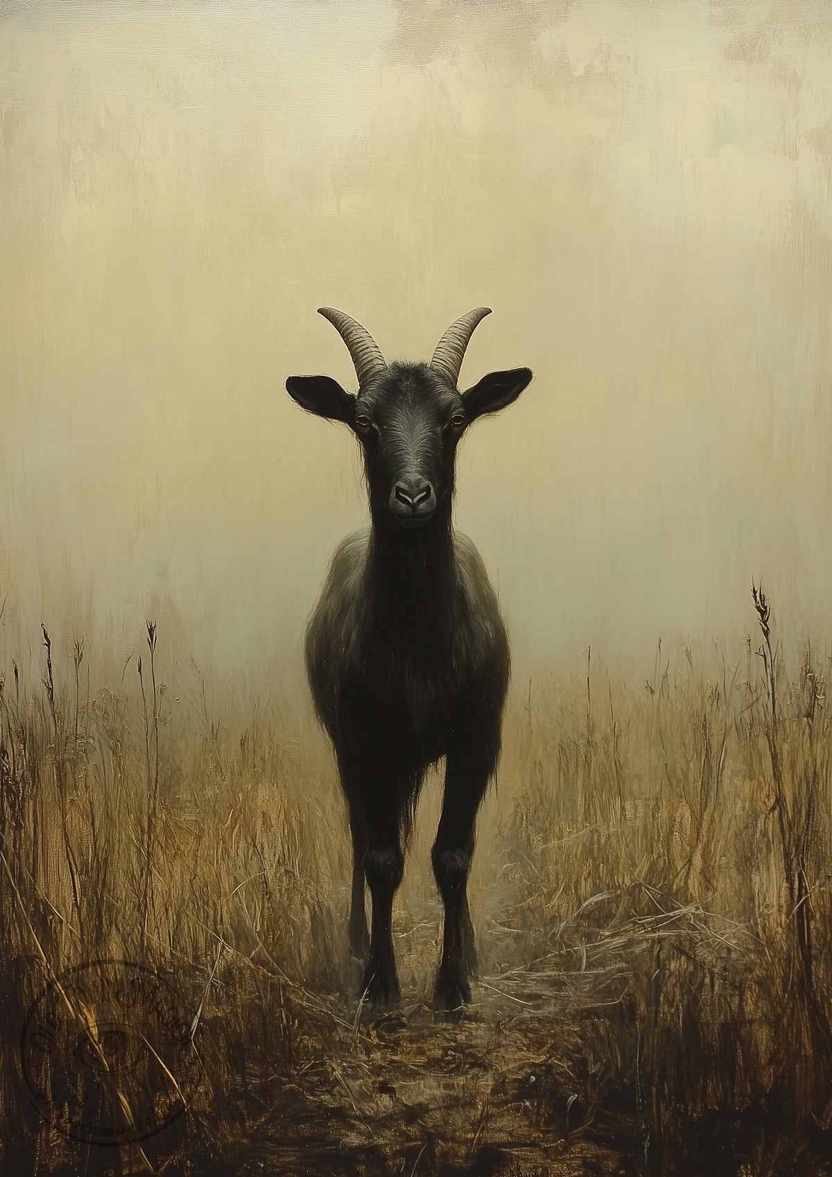 Black Phillip – Occult Goat Illustration – Witchcraft Wall Art Print