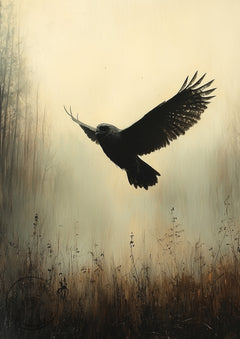 Autumnal Owl – Owl in Autumn Forest – Dark Academia Wall Art Print