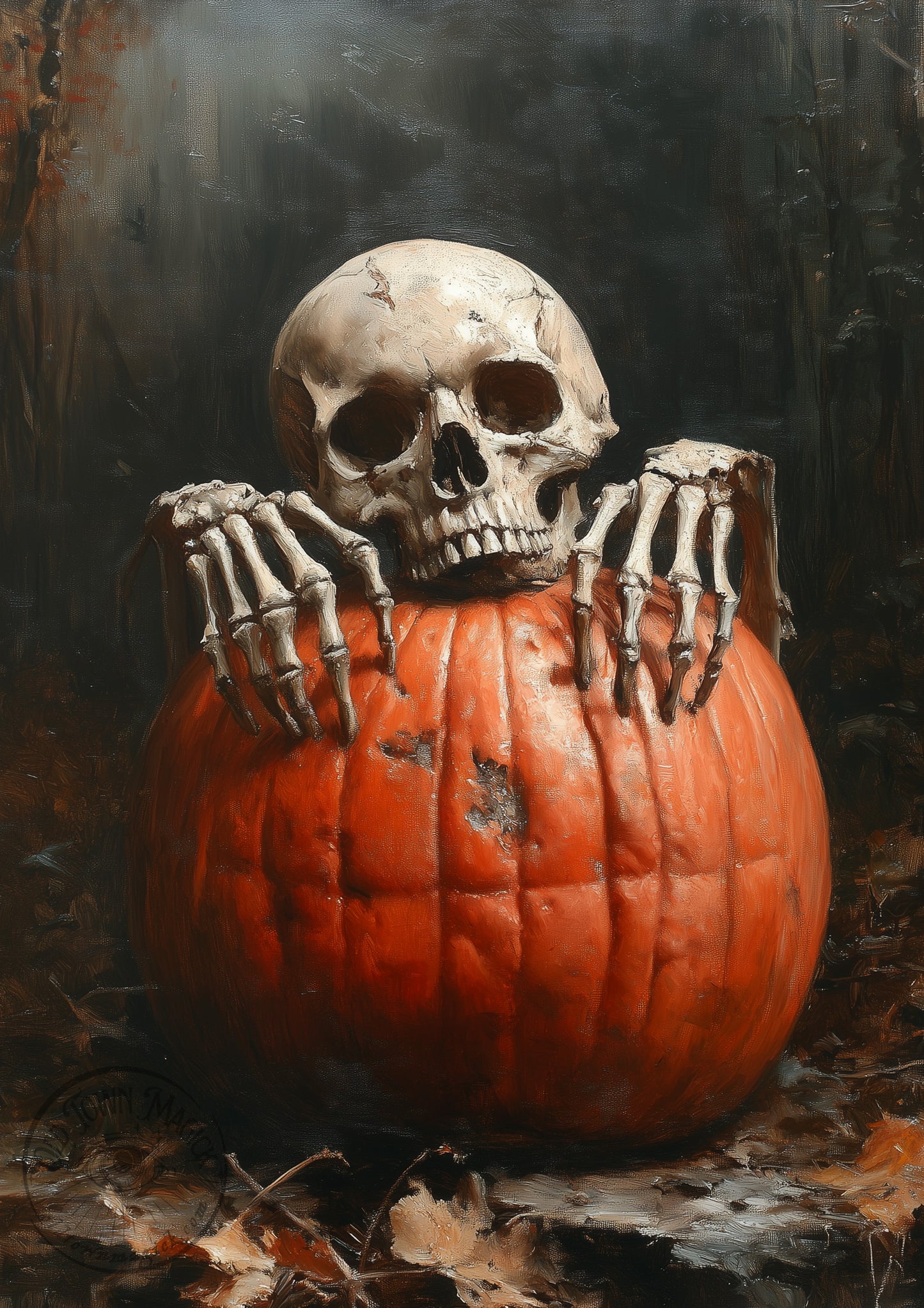 Pumpkin Topper Wall Art Print