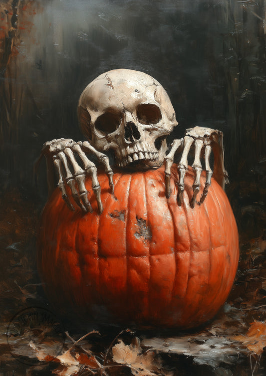Pumpkin Topper Wall Art Print