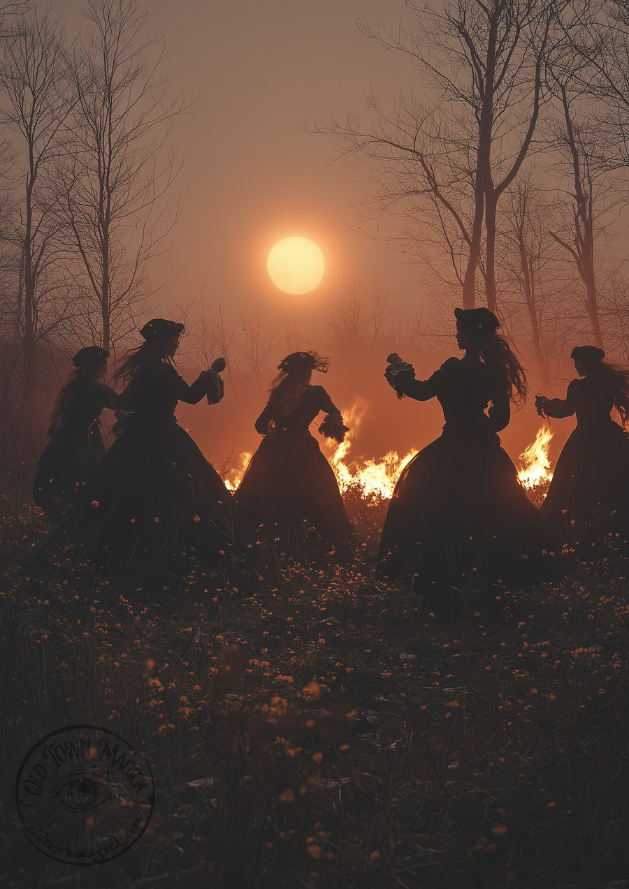 Samhain Dance II – Pagan Autumn Celebration – Witchcraft Wall Art Print